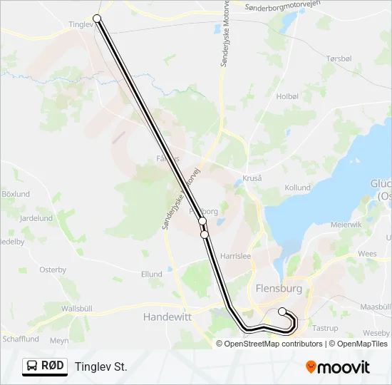 RØD Bus Line Map
