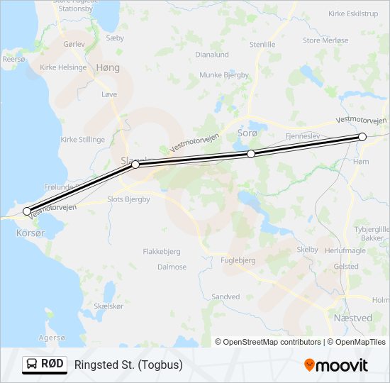 RØD Bus Line Map