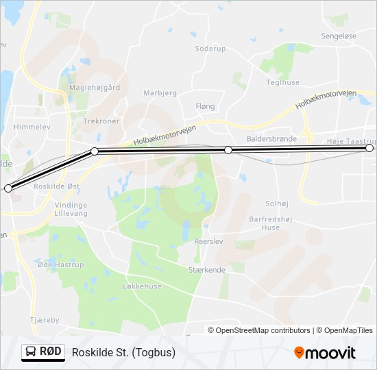 RØD Bus Line Map