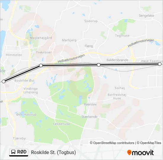 RØD bus Linjekort