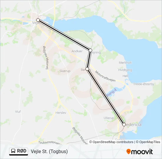 RØD Bus Line Map