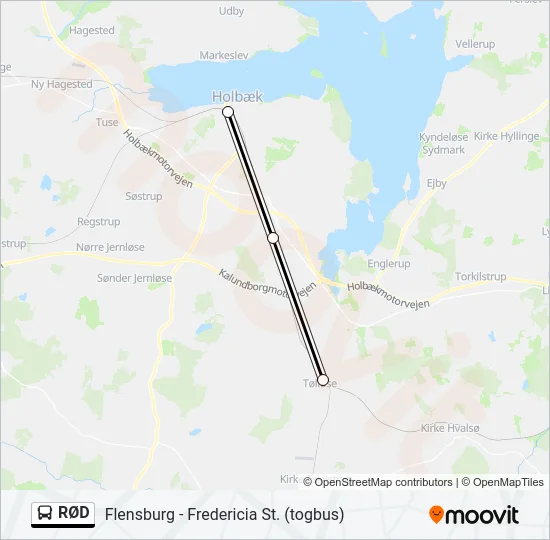 RØD Bus Line Map