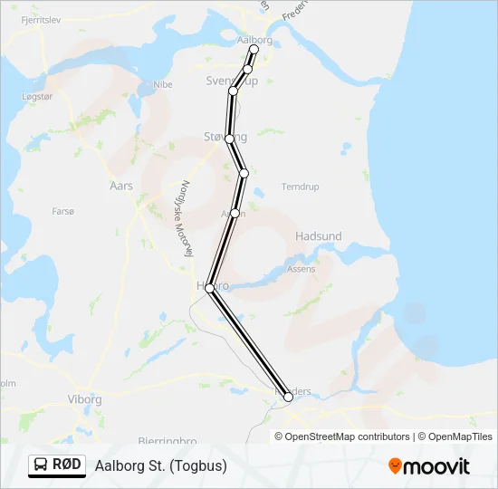 RØD Bus Line Map