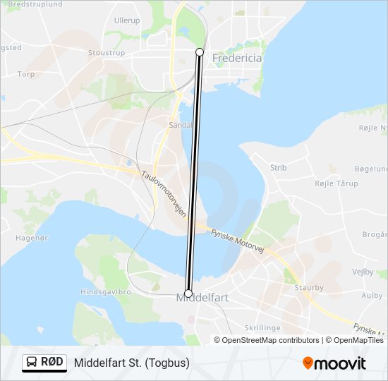 RØD Bus Line Map