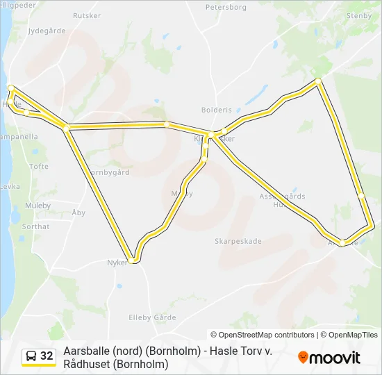 32 bus Linjekort