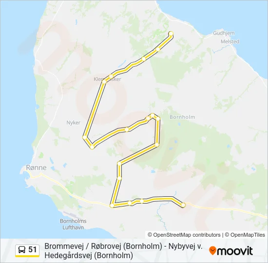 51 Bus Line Map