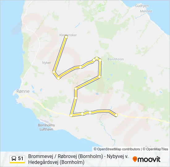 51 Bus Line Map