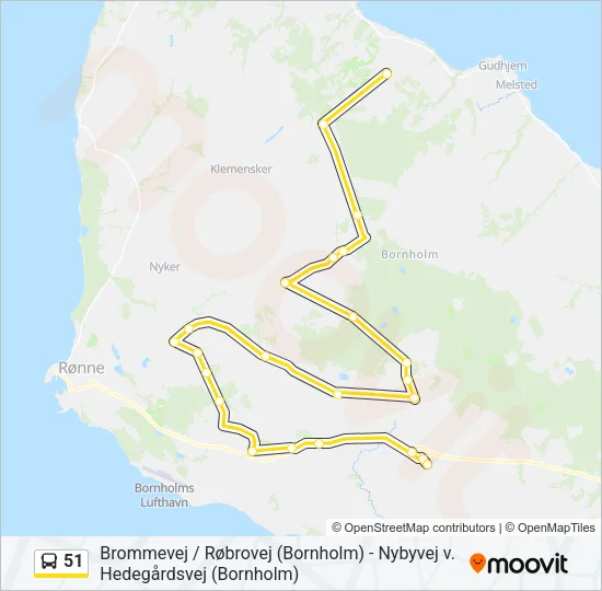 51 Bus Line Map