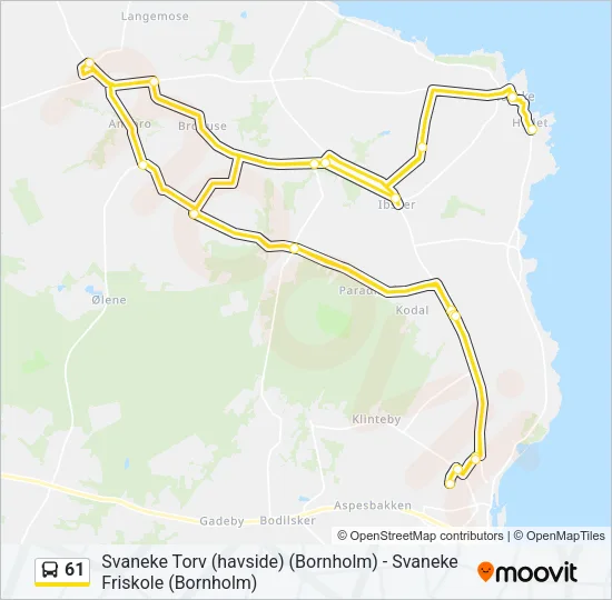 61 Bus Line Map