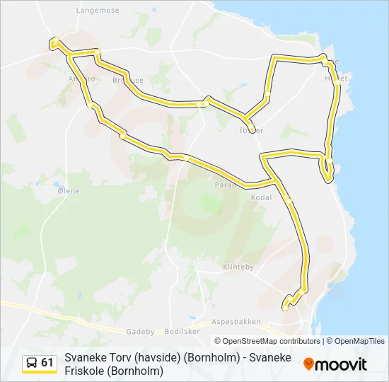 61 Bus Line Map