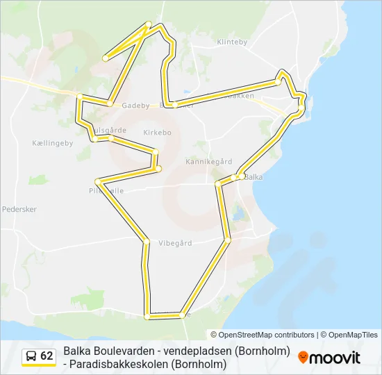 62 Bus Line Map