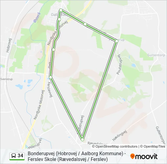 34 Bus Line Map