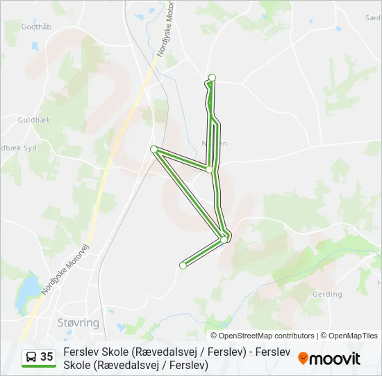 35 Bus Line Map