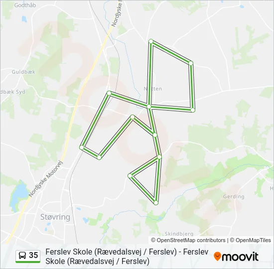 35 Bus Line Map