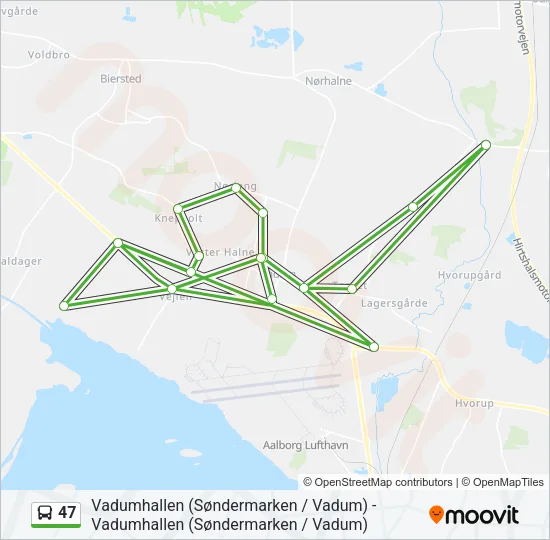 47 Bus Line Map