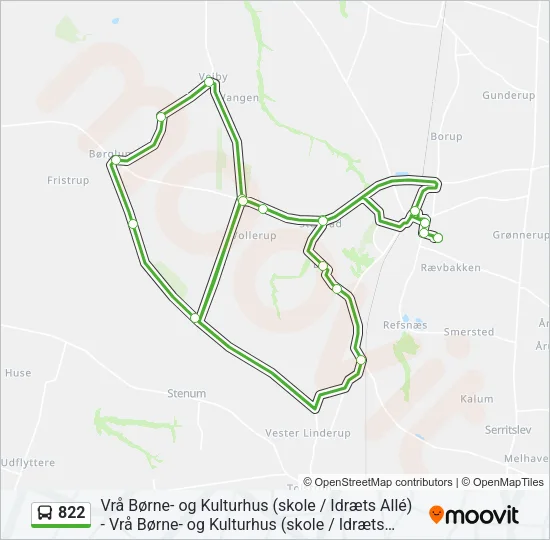 822 Bus Line Map