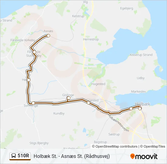 510R Bus Line Map