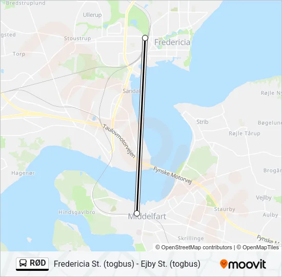 RØD Bus Line Map