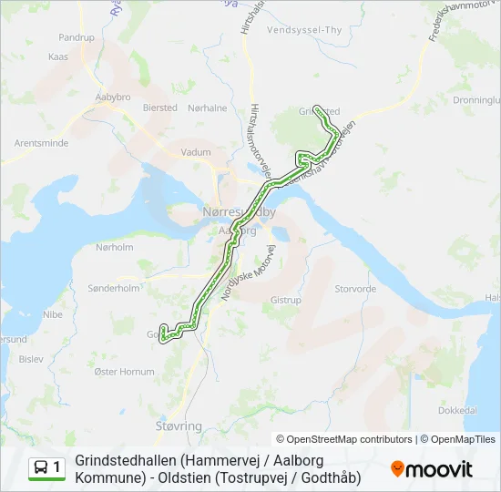 1 Bus Line Map