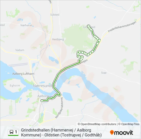 1 Bus Line Map