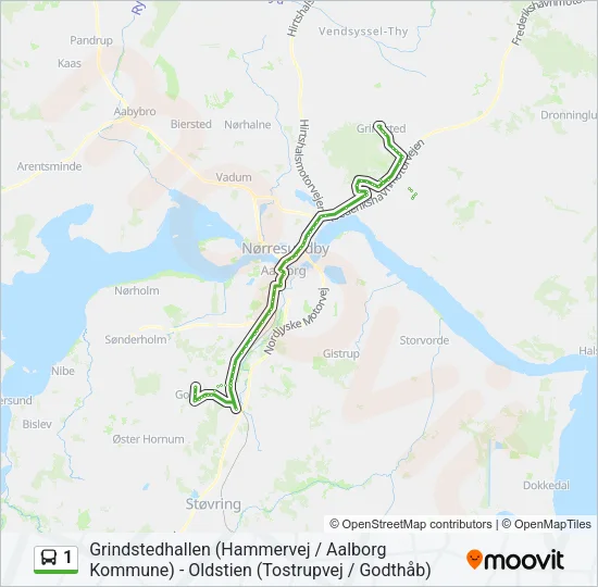 1 Bus Line Map