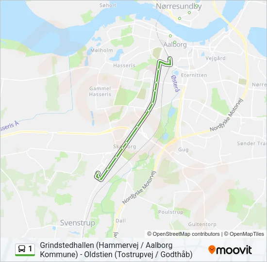 1 Bus Line Map