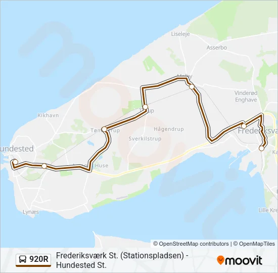 920R Bus Line Map