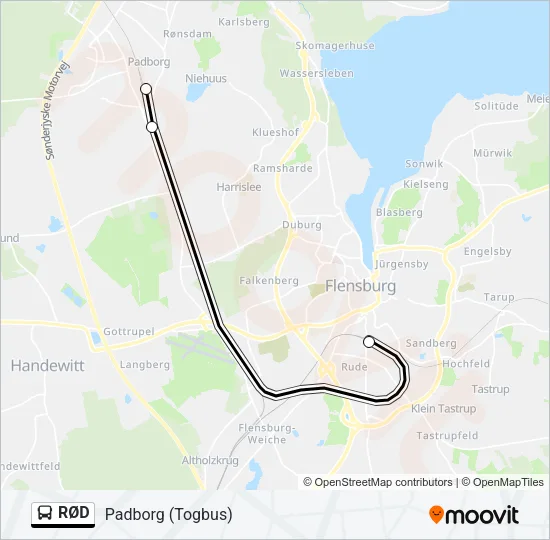 RØD Bus Line Map