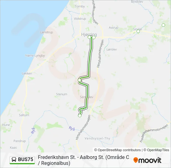 BUS75 Bus Line Map