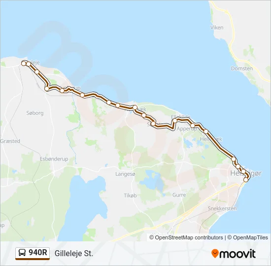 940R Bus Line Map