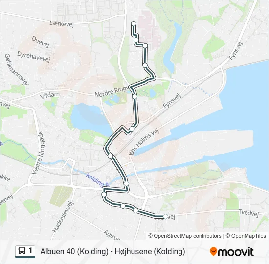 1 Bus Line Map