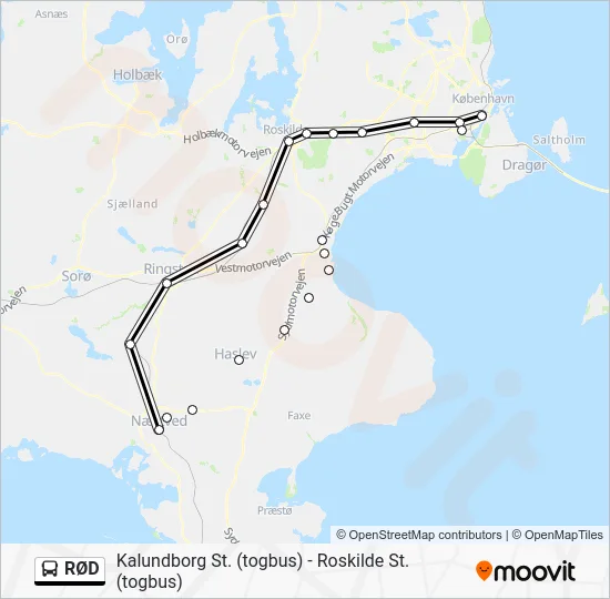 RØD Bus Line Map