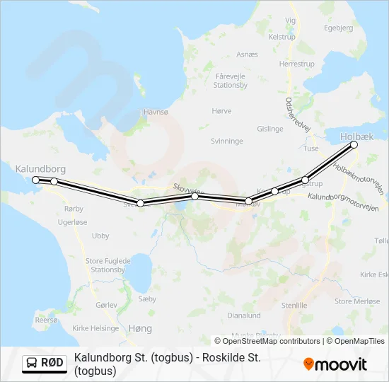 RØD Bus Line Map