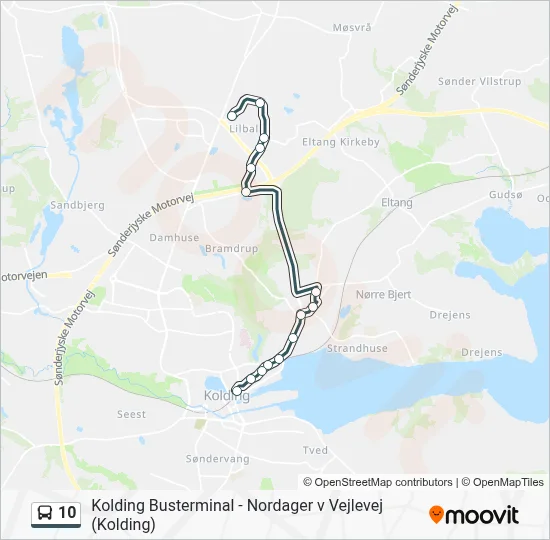 10 bus Linjekort