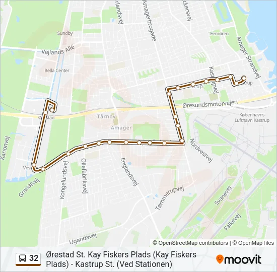 32 Bus Line Map
