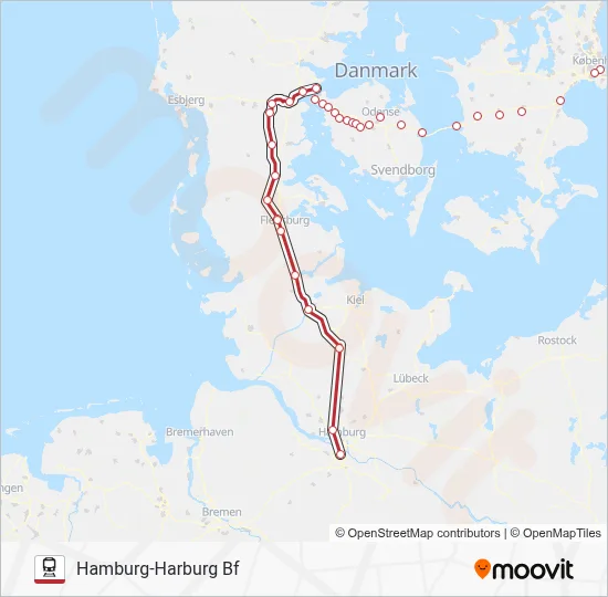 ECE jernbane Linjekort