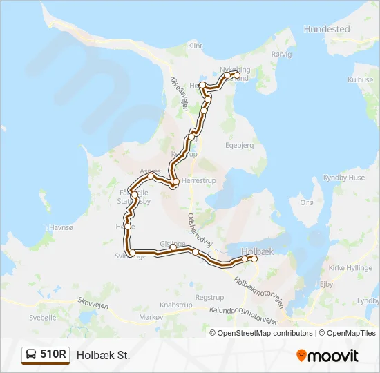 510R Route: Schedules, Stops & Maps - Holbæk St. (Updated)