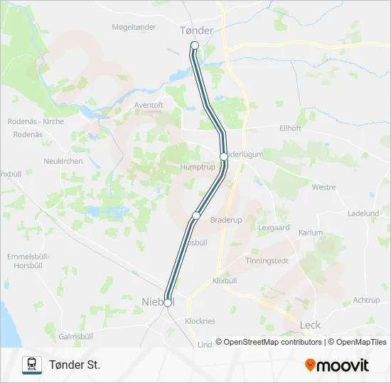 030 jernbane Linjekort