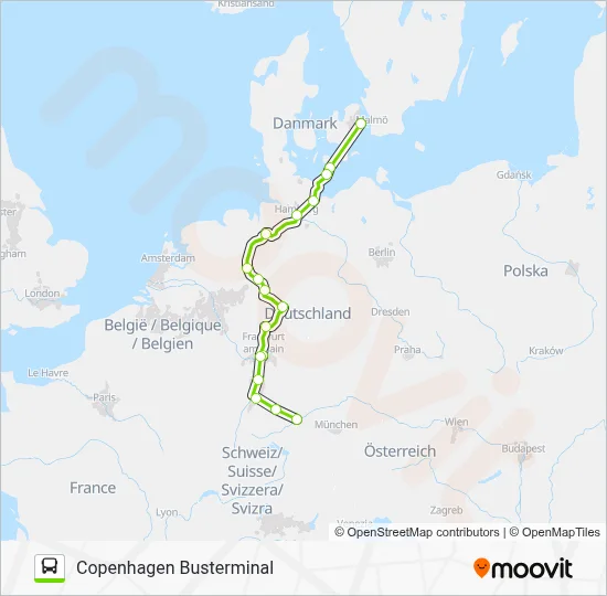 Flixbus Rout Map FLIXBUS N110 Route: Schedules, Stops & Maps - Copenhagen Busterminal ...