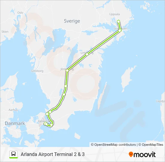 FLIXBUS 602 Route: Schedules, Stops & Maps - Arlanda Airport Terminal 2 ...