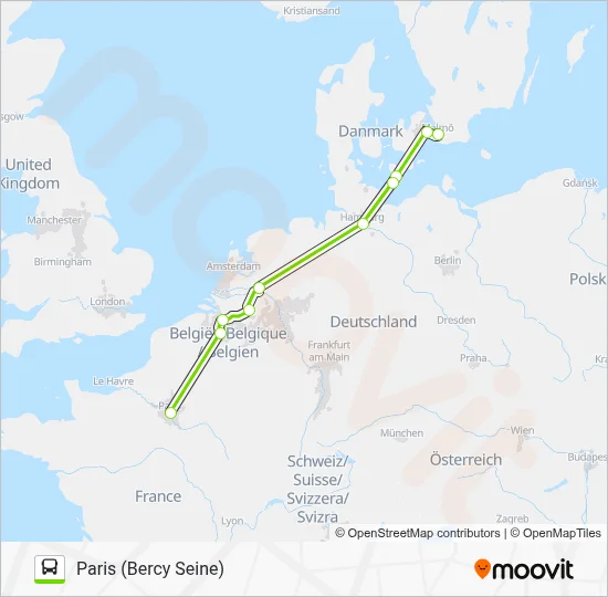 Flixbus Rout Map FLIXBUS N770 Route: Schedules, Stops & Maps - Paris (Bercy Seine) (Updated)
