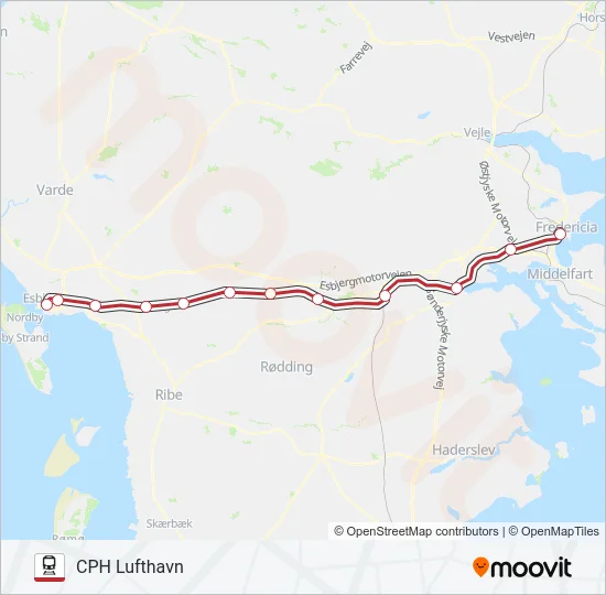 RE Train Line Map