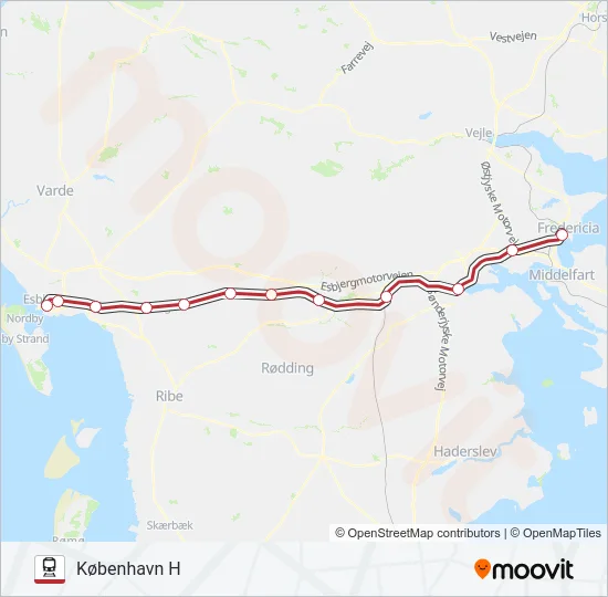 RE Train Line Map