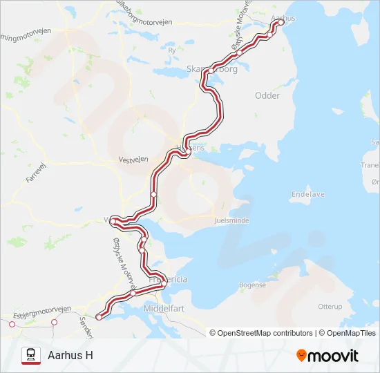 RE Train Line Map