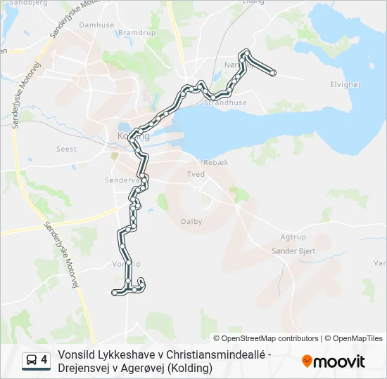 4 bus Linjekort
