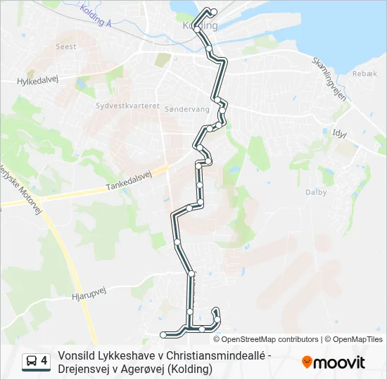4 bus Linjekort