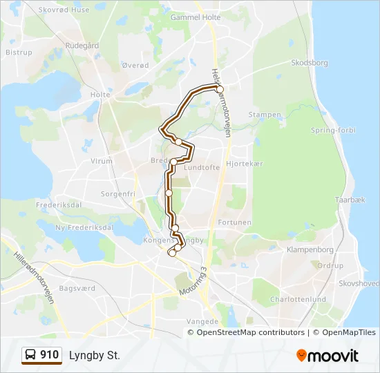 910 Bus Line Map