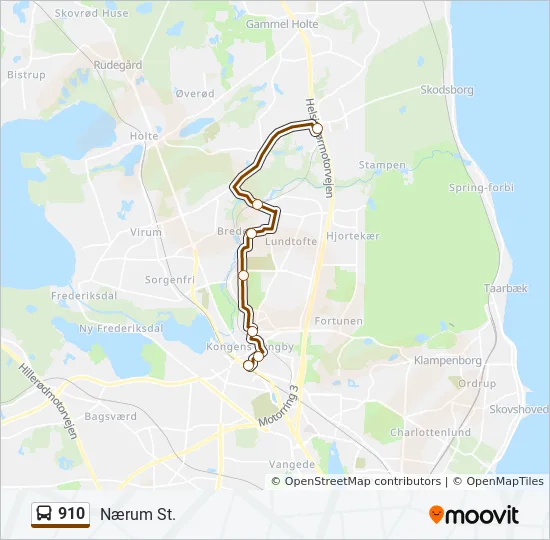 910 Bus Line Map