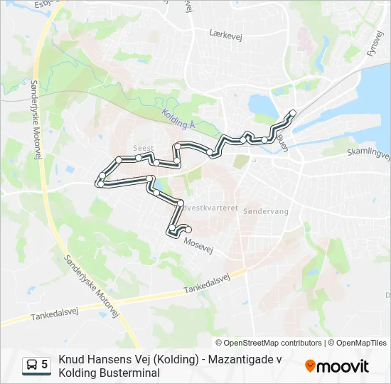 5 Bus Line Map