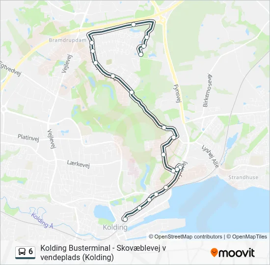 6 bus Linjekort